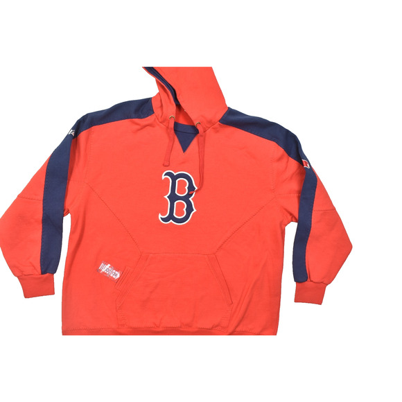 NEW Majestic Red Sox Pullover Hoodie Men's Size 2XL Big & Tall V-Neck Pockets - Picture 1 of 8